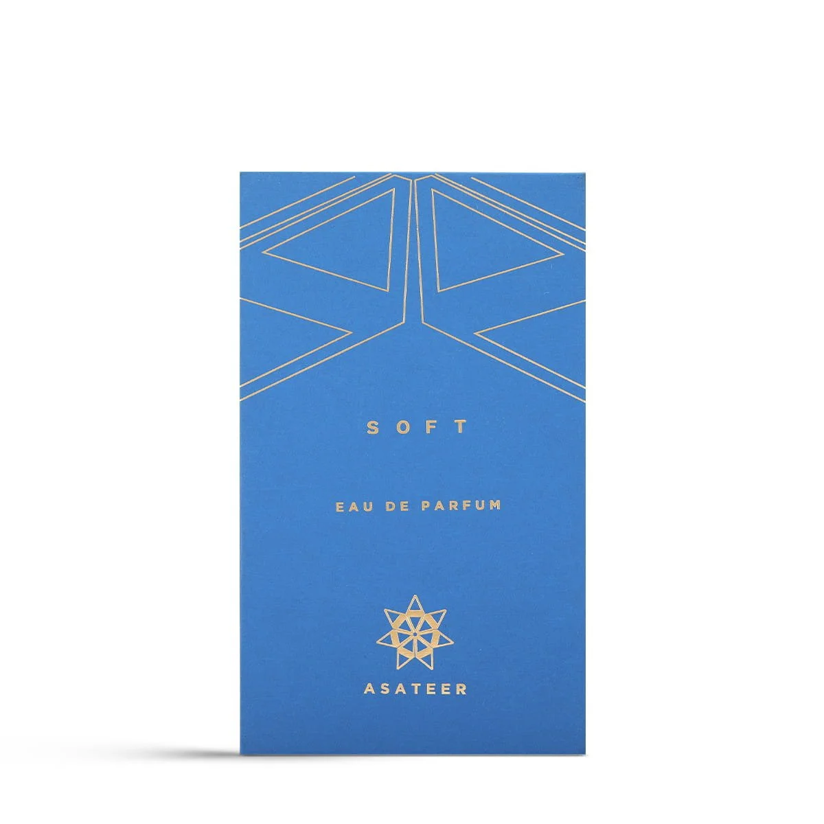 Front view of Asateer Soft Eau De Parfum box UK