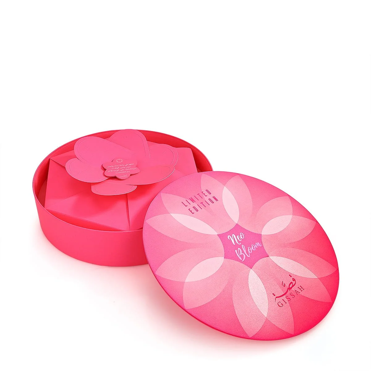 Gissah Neo Bloom Valentine’s gift box opened showing romantic interior details