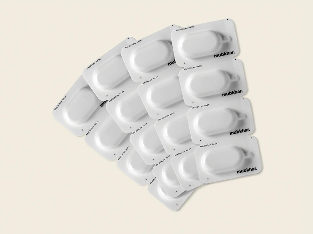 Mubkhar Porta Fragrance Amazonian Rain fragrance capsules on white background UK