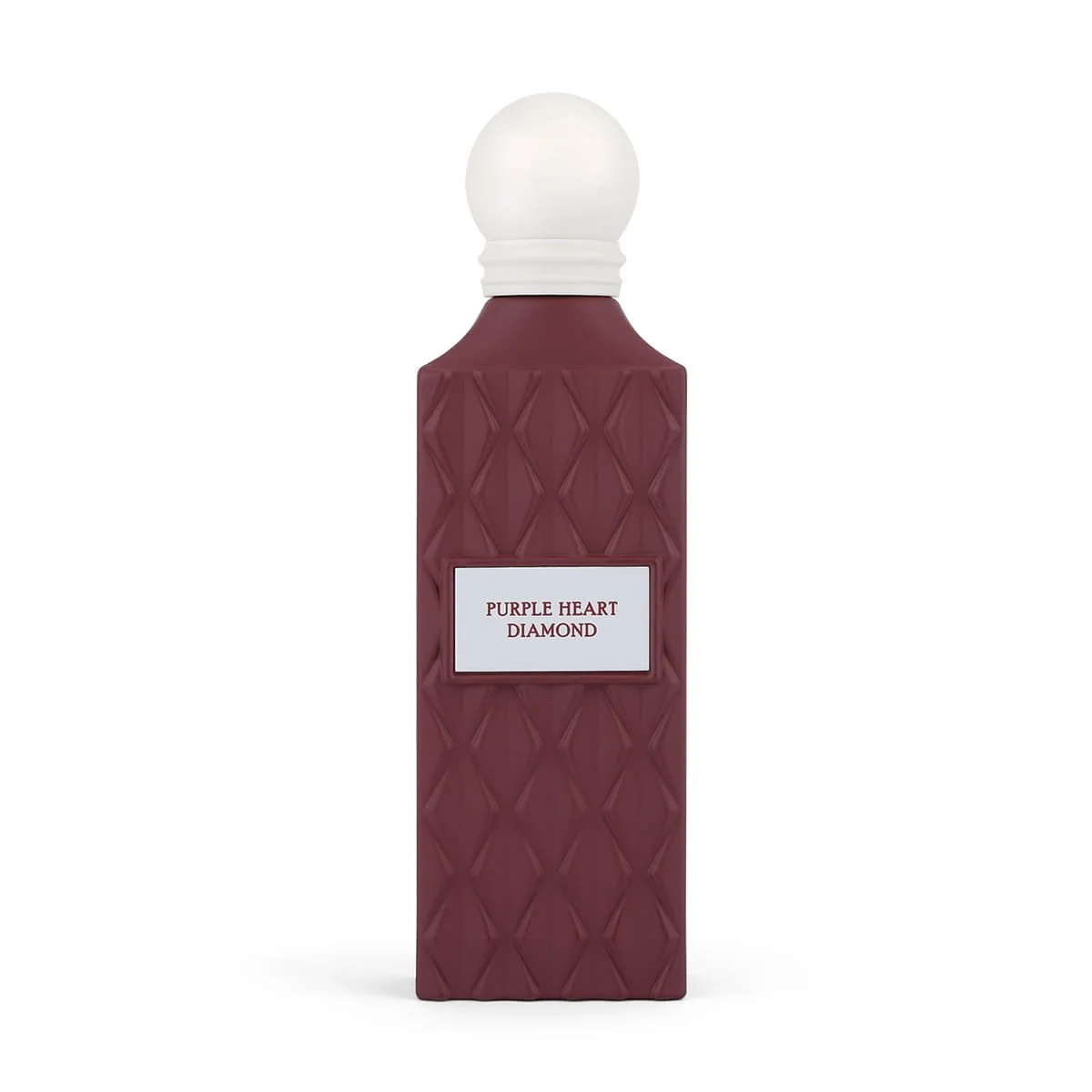 IBRAQ Purple Heart Diamond eau de parfum 150ml on white background, floral oriental fragrance UK