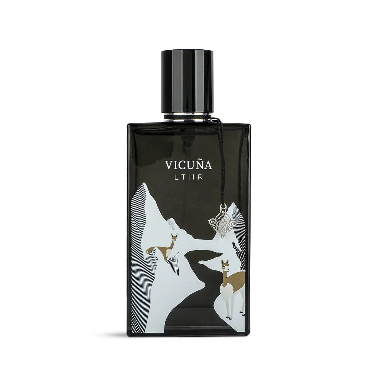 IBRAQ Vicuna Leather eau de parfum 75ml on white background, warm woody leather fragrance UK