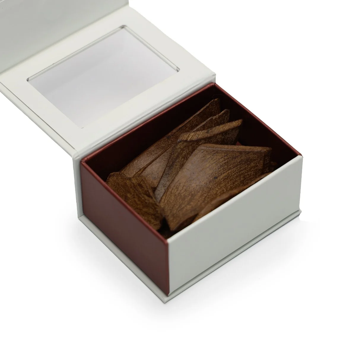 Cambodian Oud 1200 chips inside box, natural agarwood bakhoor by Arabian Oud UK