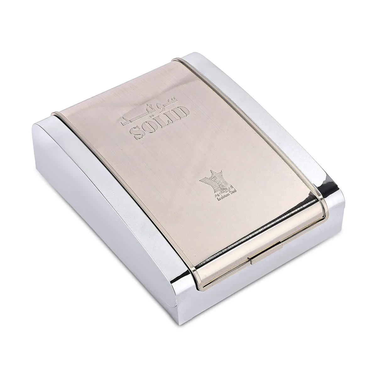 Top view of Arabian Oud Solid perfume box, luxury packaging UK