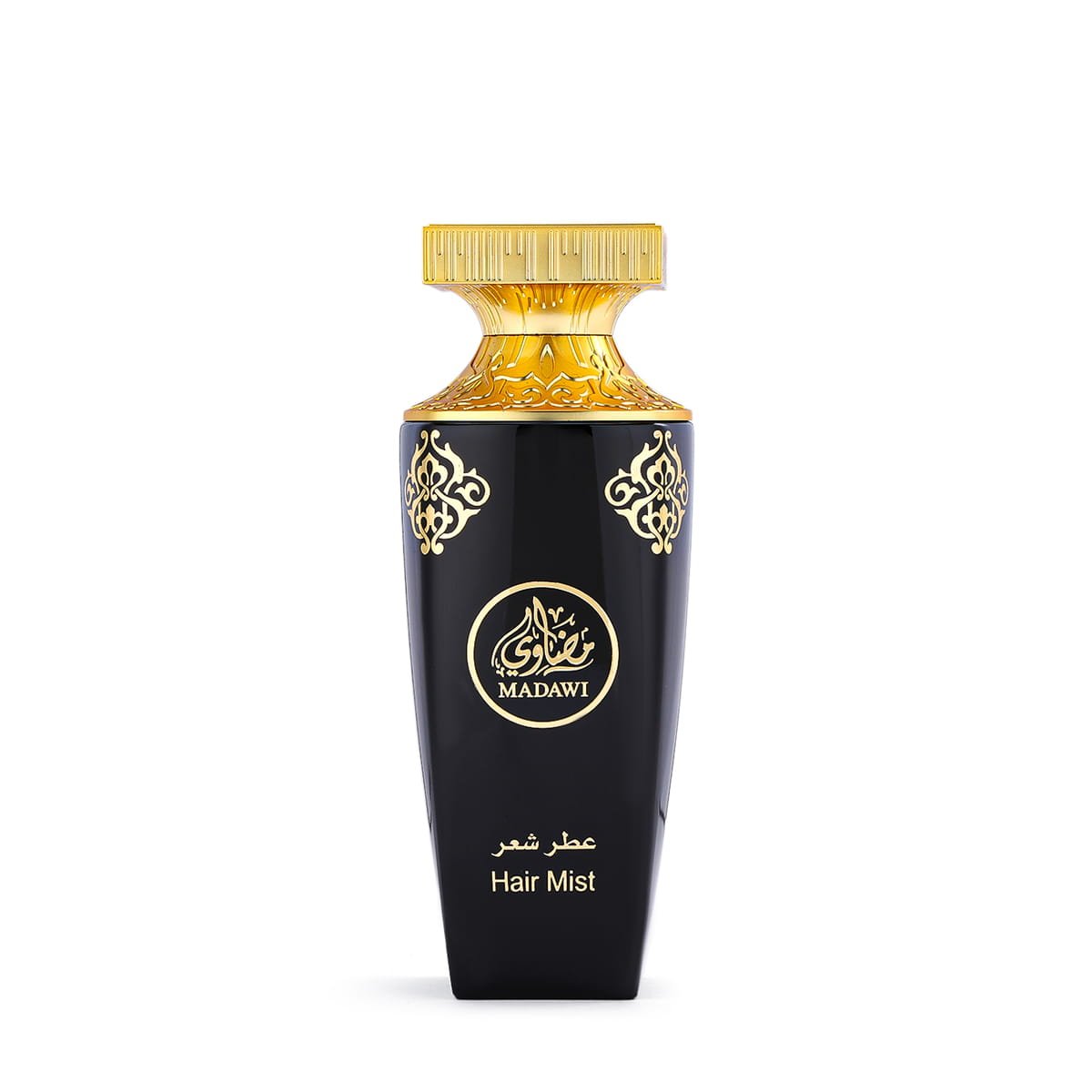 Arabian Oud Madawi Hair Mist 50ml on white background, luxury fruity floral hair fragrance UK