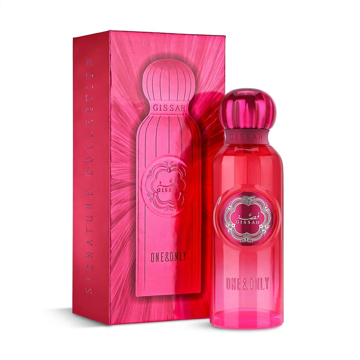 Gissah One and Only Eau De Parfum beside luxury branded box UK