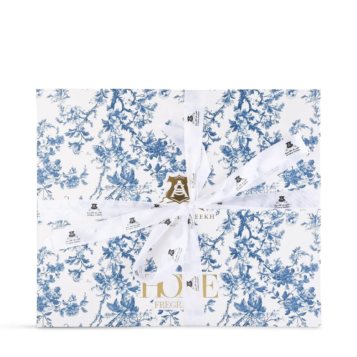 Front view of Atyab Al Sheekh Home Fragrance Set luxury box UK
