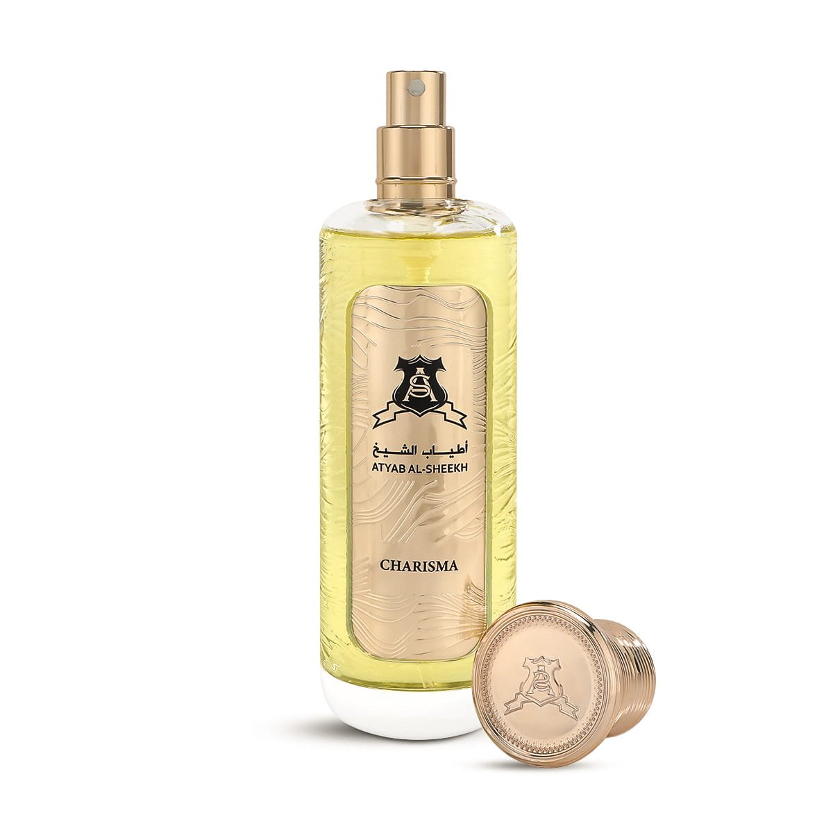 Atyab Al Sheekh Charisma 200ml perfume with cap open, luxury fragrance UK