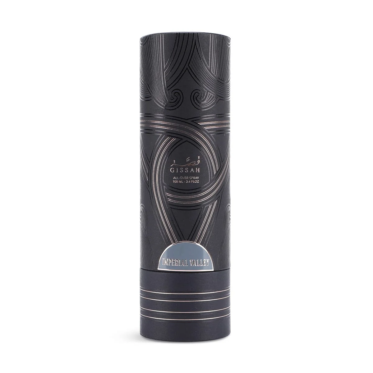 Front view of Gissah Imperial Valley All Over Spray 100ml luxury box UK
