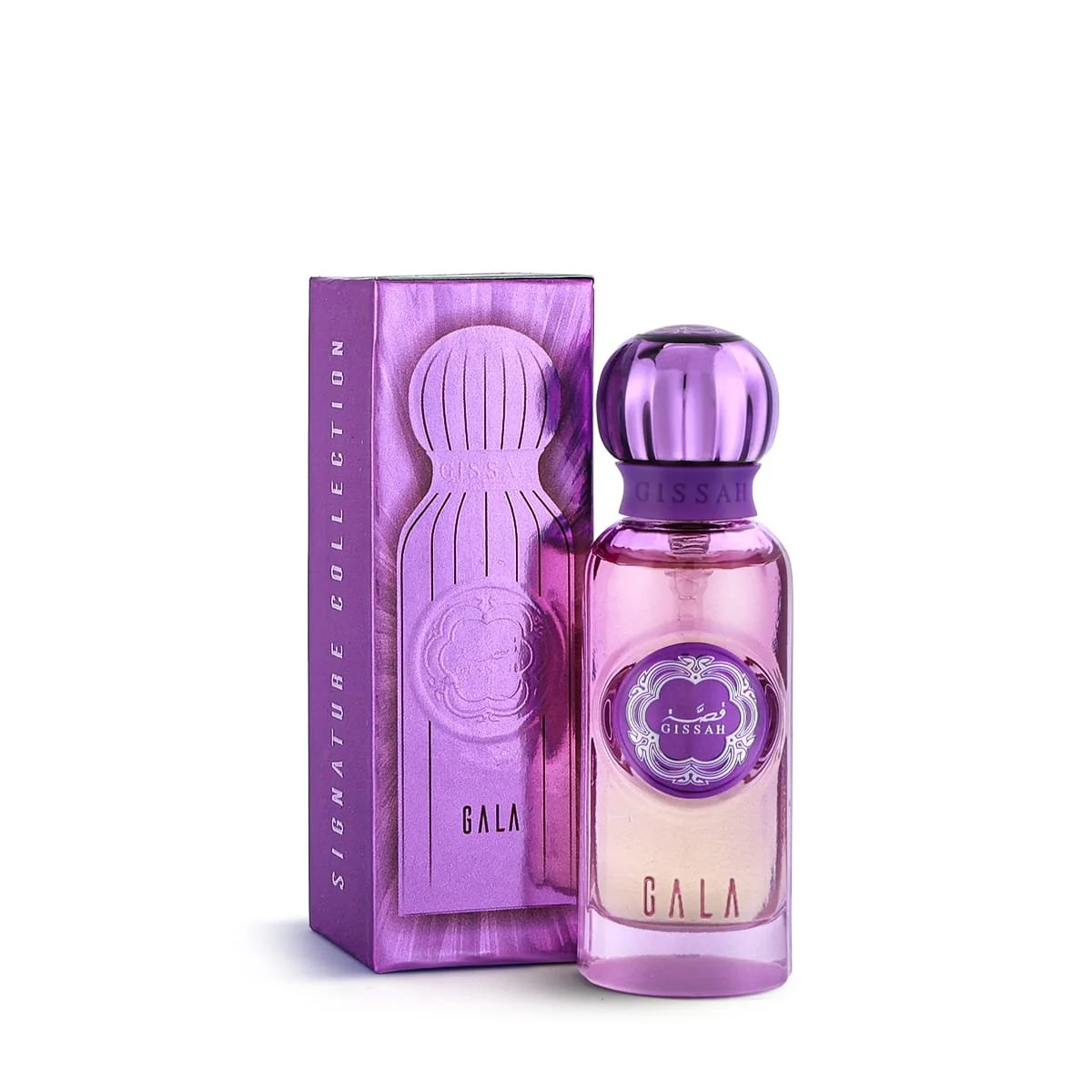 Gissah Gala 15ml Eau de Parfum displayed beside its box – luxury feminine Eid perfume gift UK