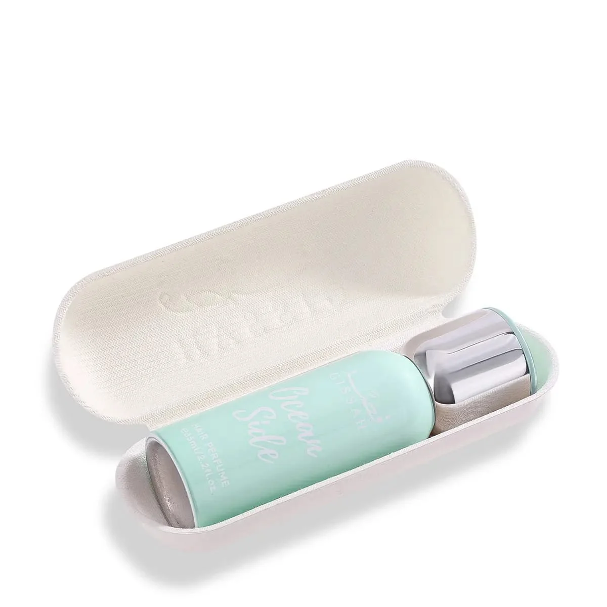 Gissah Ocean Side hair mist 65ml inside luxury case, aquatic fresh hair fragrance UK