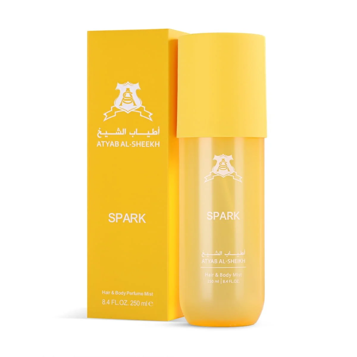 Atyab Al Sheekh Spark Body Mist 250ml on white background UK