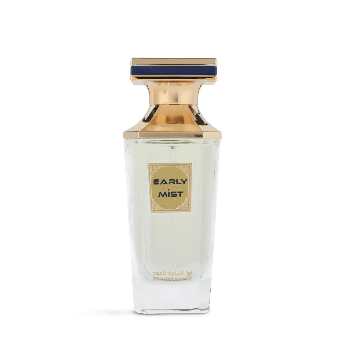 Al Majed Oud Early Mist eau de parfum 50ml on white background, fresh musky fragrance UK