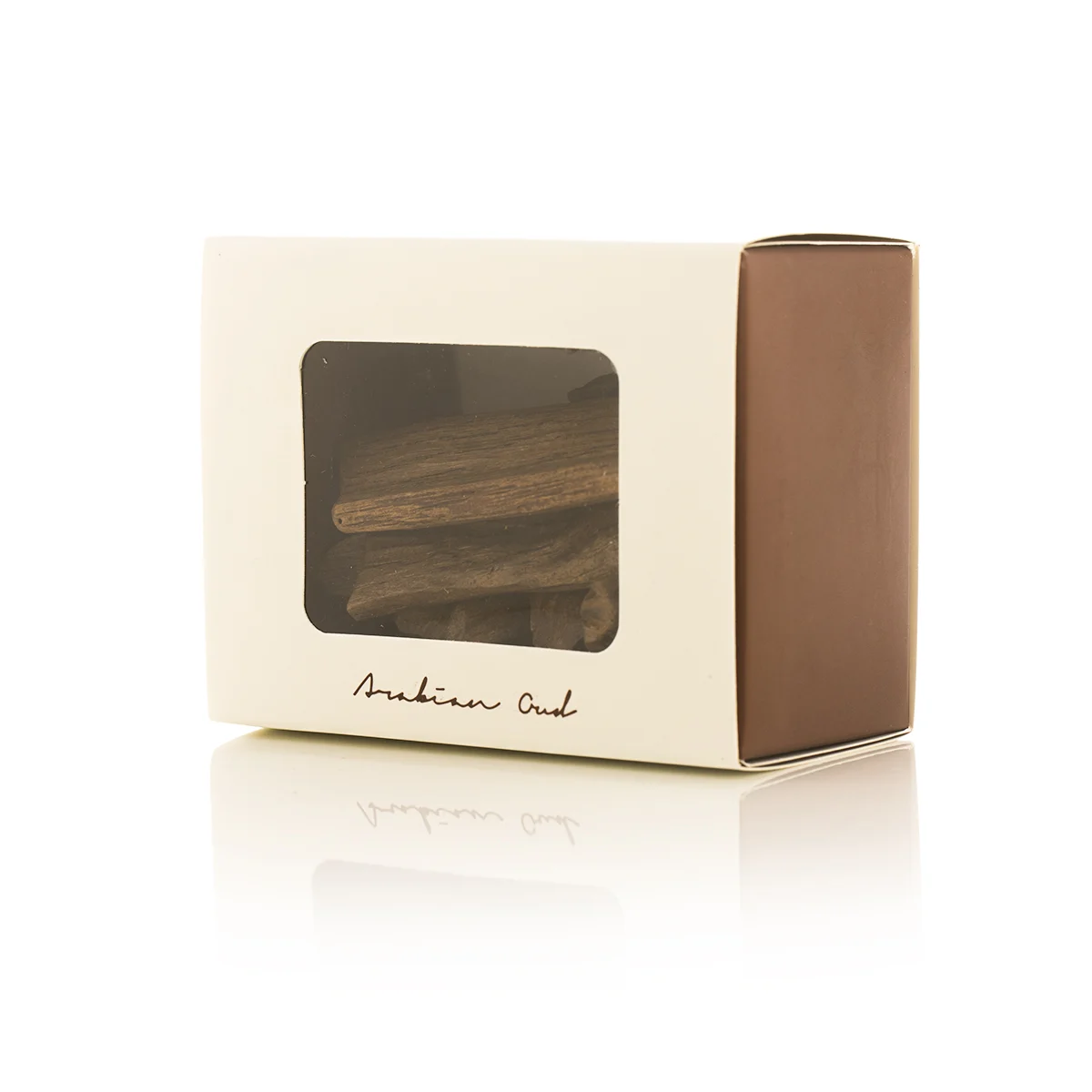 Oud 1000 chips inside box, natural agarwood bakhoor by Arabian Oud UK