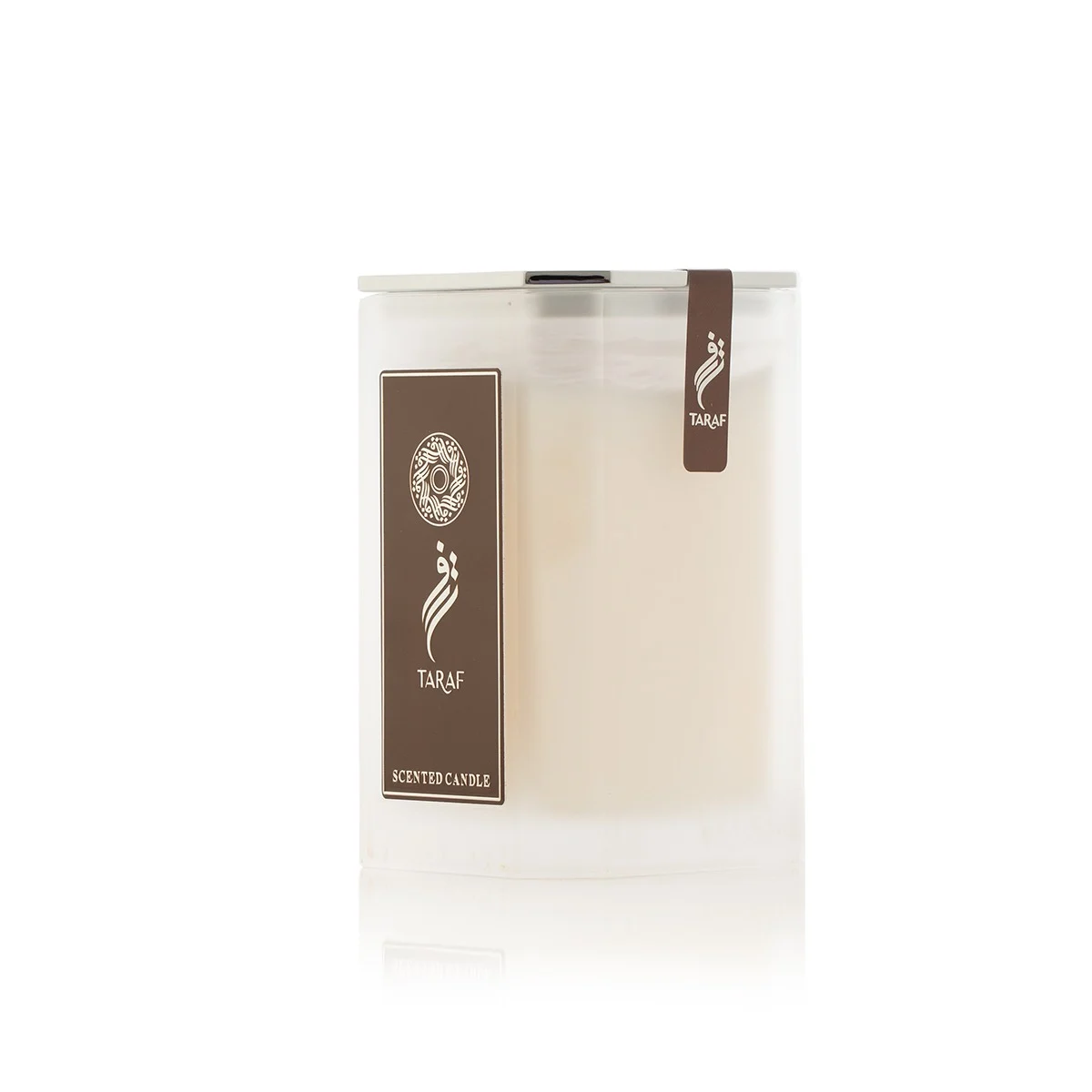 Arabian Oud Taraf scented candle on white background, luxury home fragrance UK