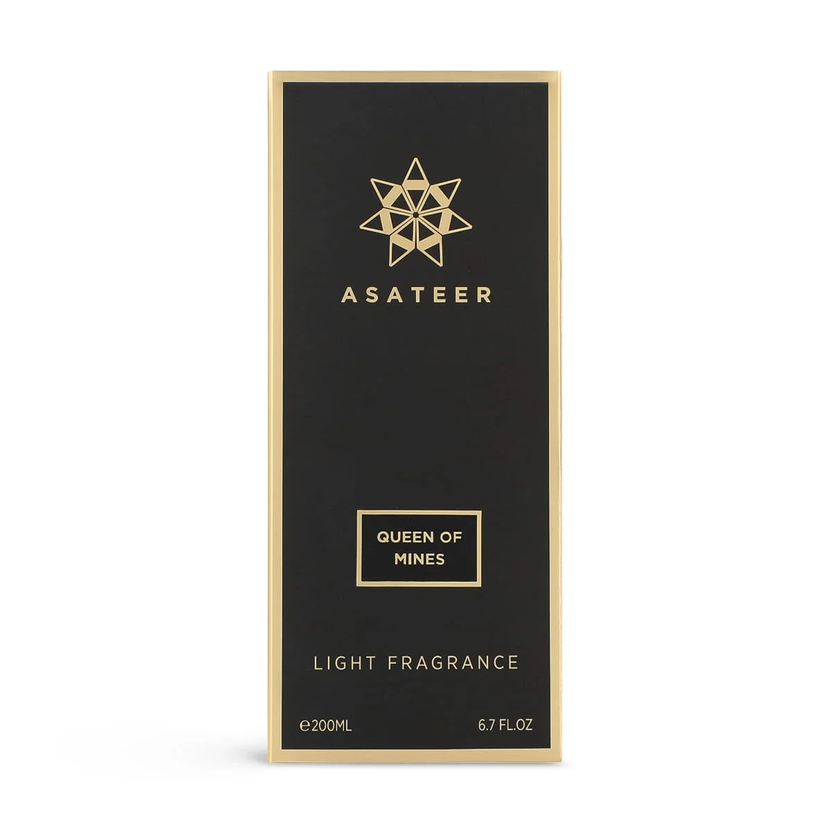 Front view of Asateer The Queen Of Mines Light Fragrance box UK