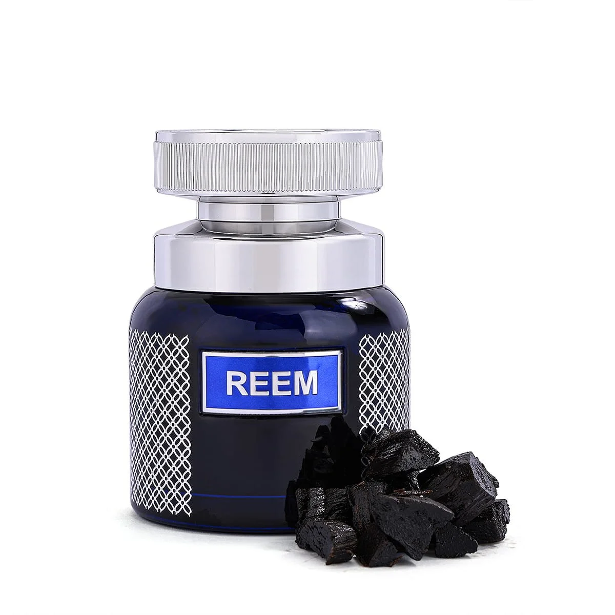 Atyab Al Sheekh Reem Maamoul 36g on white background, luxury floral woody incense UK