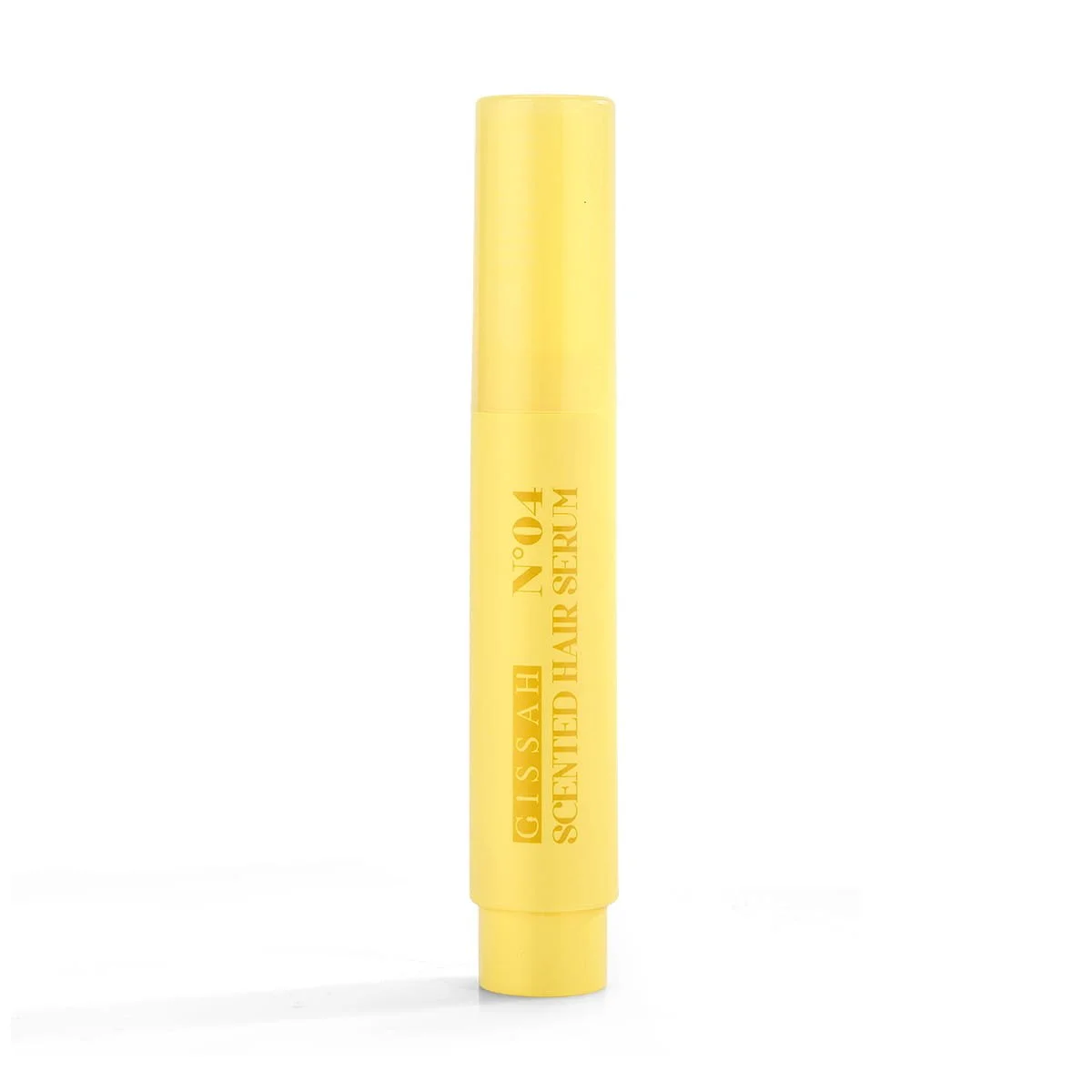 Back view of Gissah No.4 scented hair serum with product details, premium perfumed hair care by Gissah