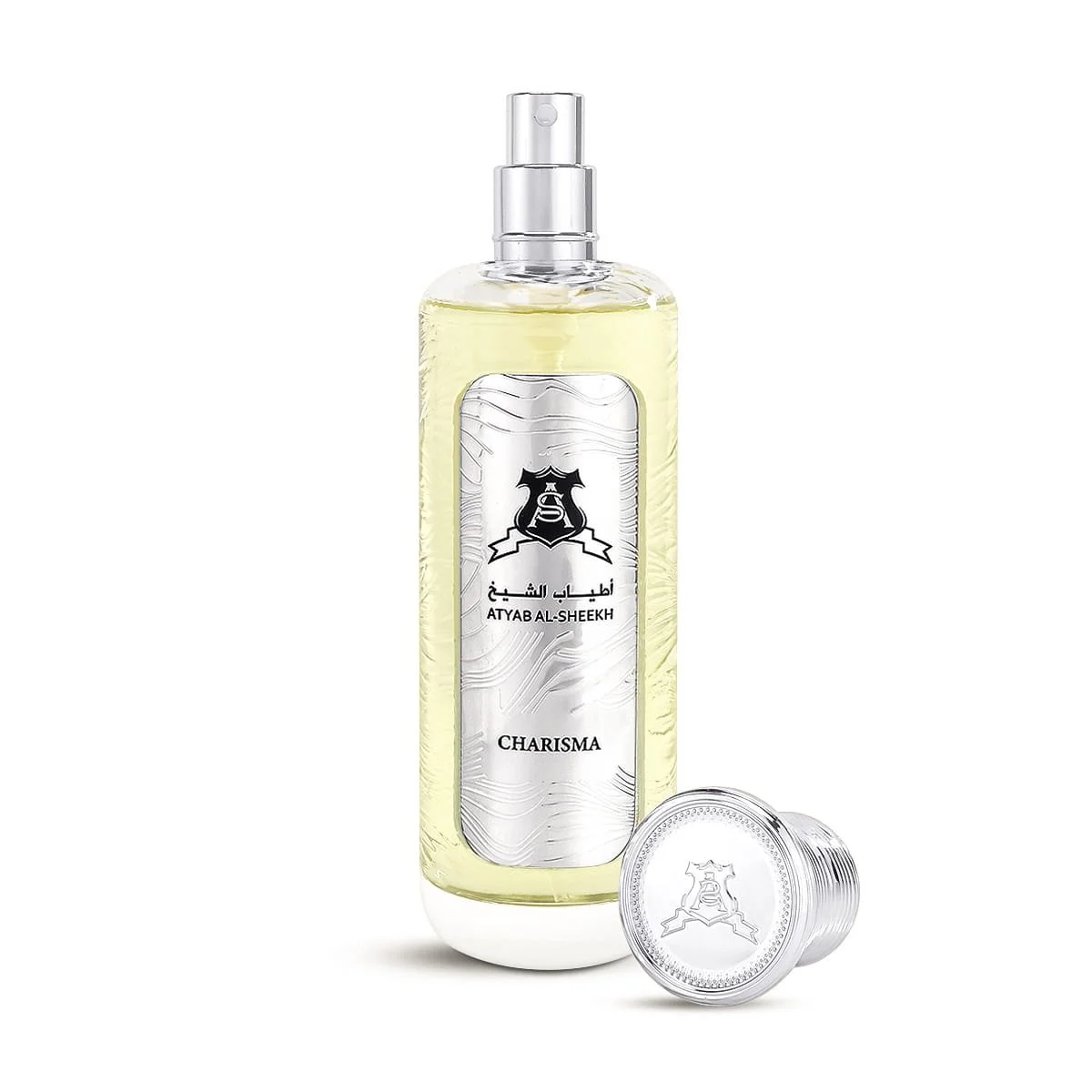 Charisma Silver by Atyab Al Sheekh 200ml perfume bottle with its lid open