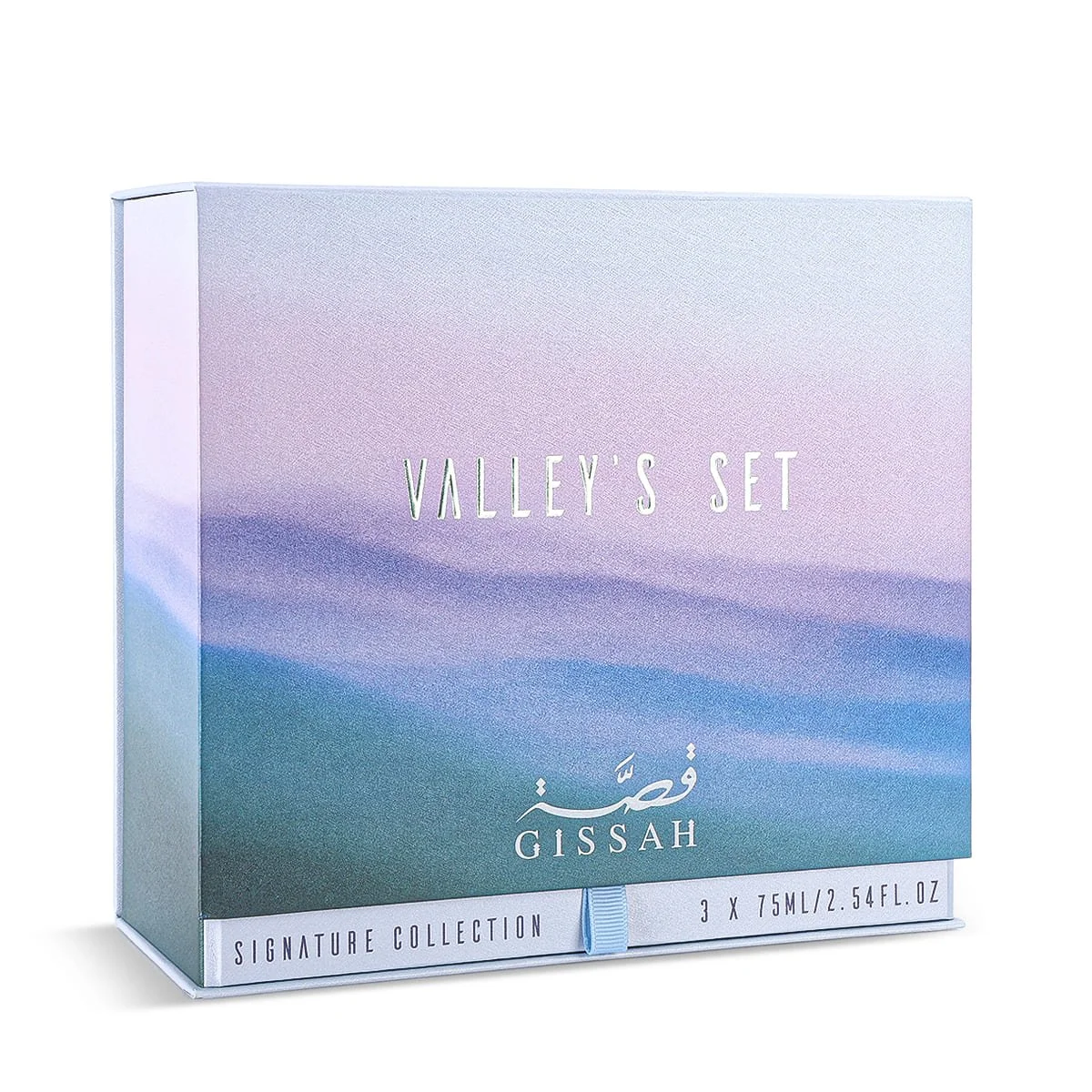 Front of the Gissah Valley Set 3x75ml box