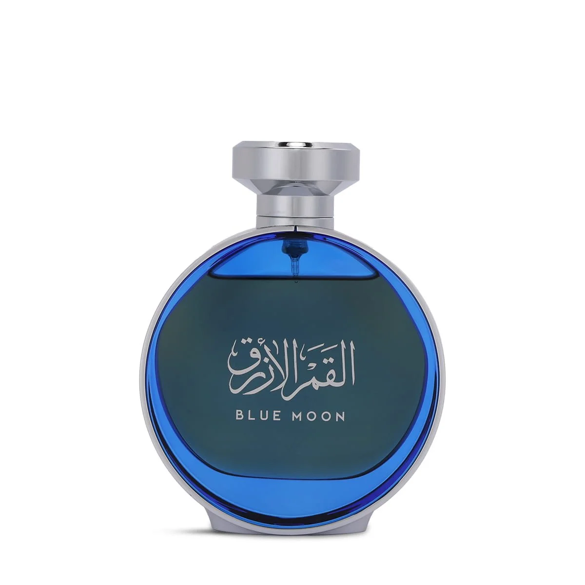 Arabian Oud Blue Moon 100ml eau de parfum on white background, niche oriental fragrance UK
