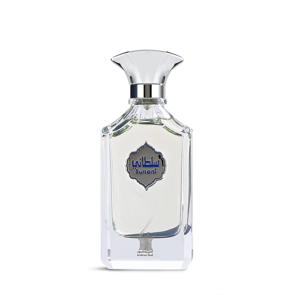 Arabian Oud Sultani 100ml eau de parfum on white background, fresh woody fragrance UK