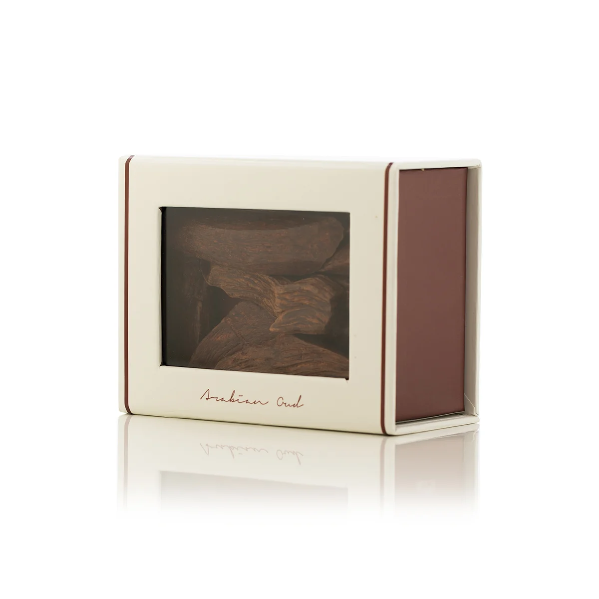 Front view of Arabian Oud Oud 650 box, luxury oud chips UK