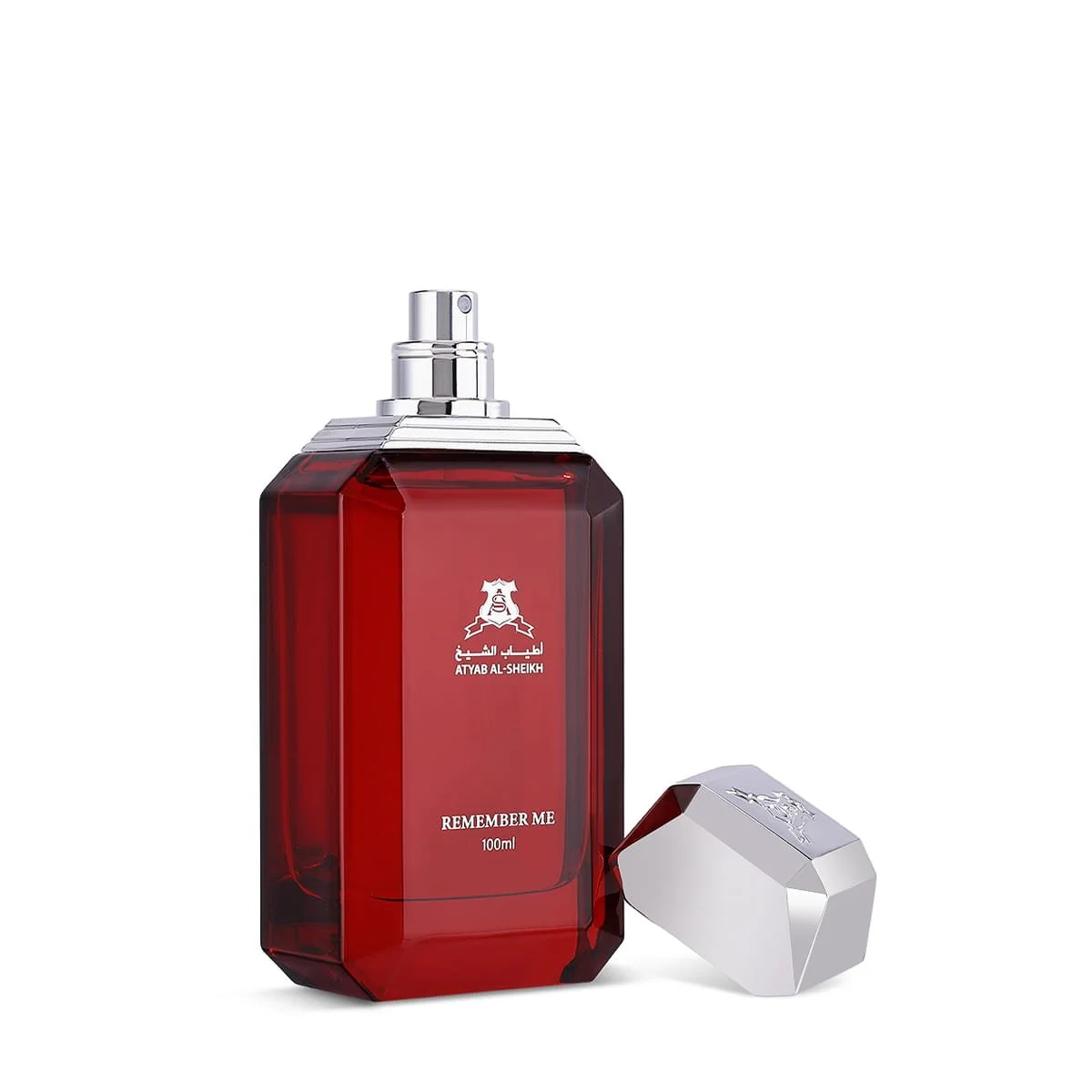 Atyab Al Sheekh Remember Me Red perfume with cap open, luxury fragrance UK