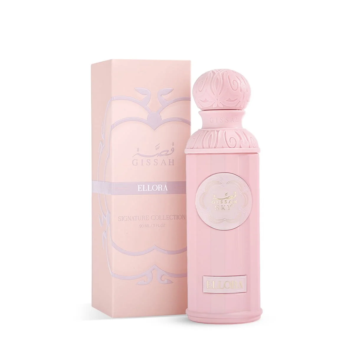 Gissah Ellora Eau de Parfum bottle placed in front of its branded box – Al Rashid Galleria UK