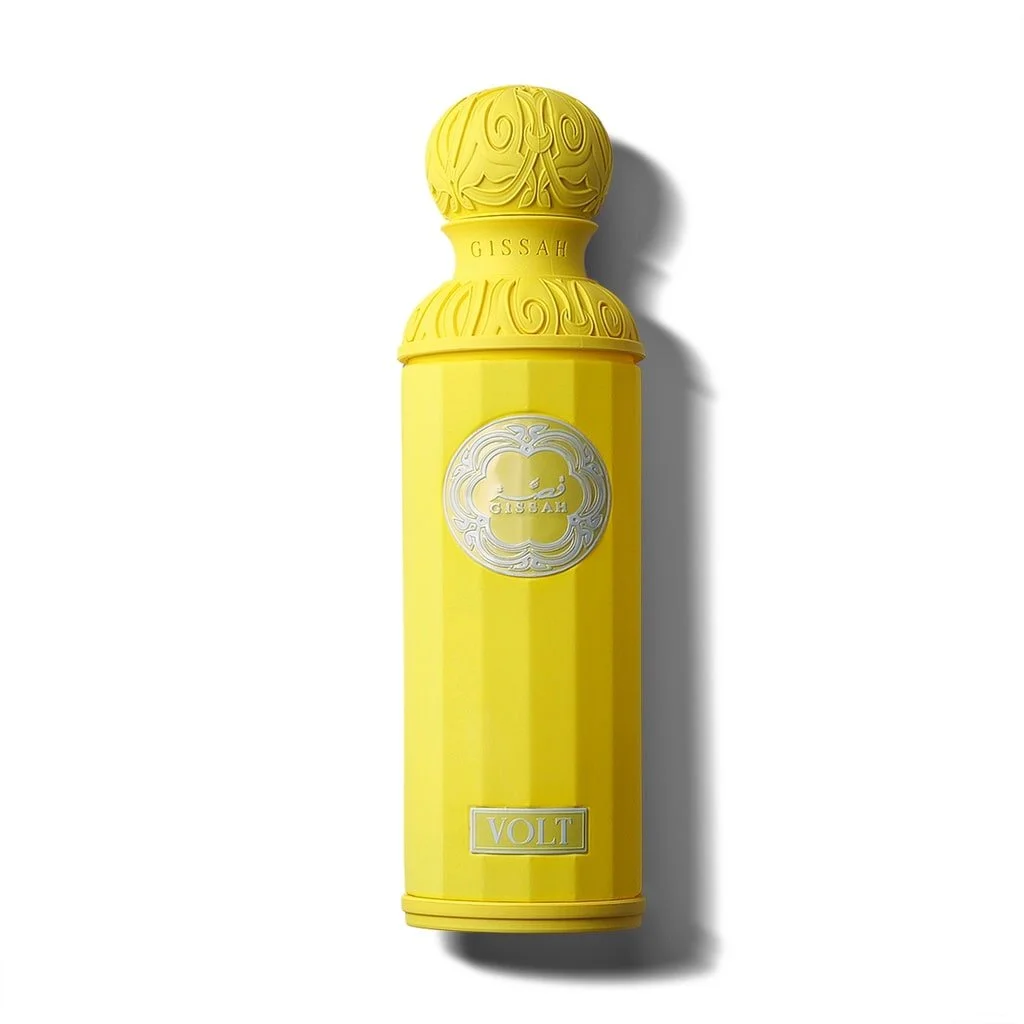 Gissah VOLT Eau De Parfum 200ml – luxury citrus aromatic unisex perfume in white background – available at Al Rashid Galleria UK