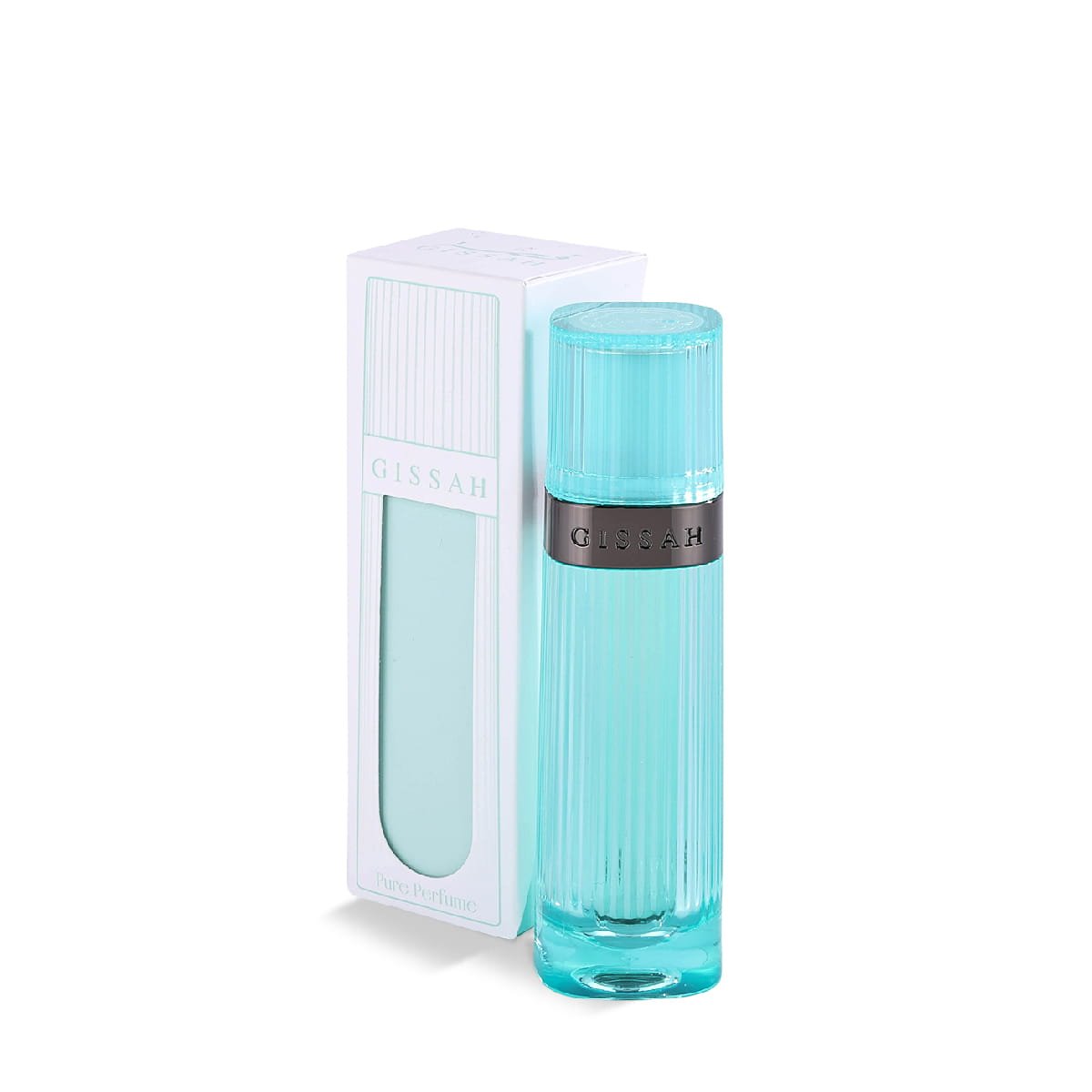 Gissah No.3 Pure roll-on Eau de Parfum positioned in front of its luxury box available at Al Rashid Galleria UK