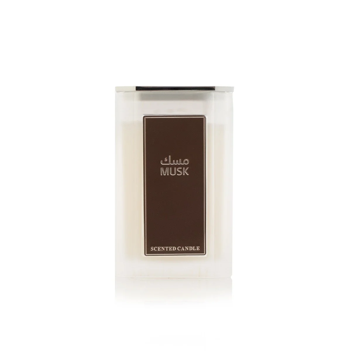 Arabian Oud Musk scented candle on white background, luxury home fragrance UK