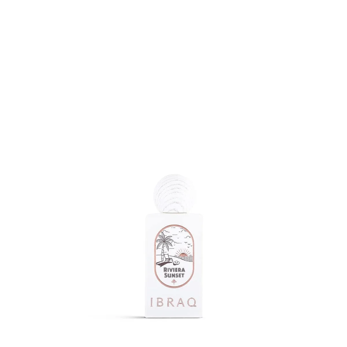 IBRAQ Riviera Sunset 10ml perfume on white background, oriental summer fragrance UK