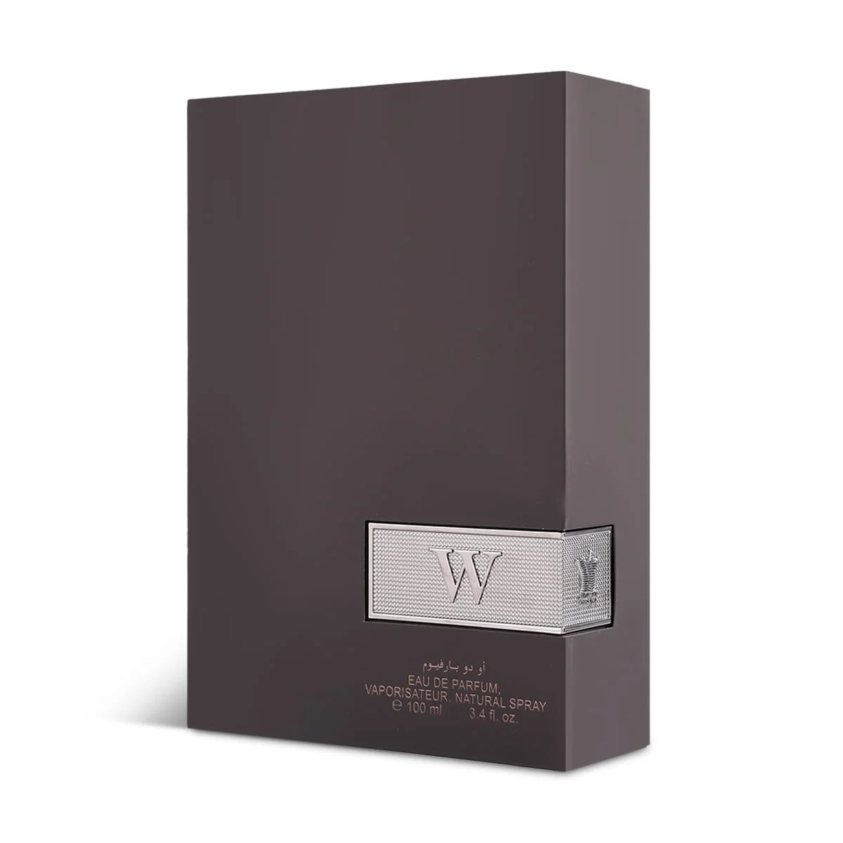 Front view of Arabian Oud W perfume box, luxury men’s fragrance UK