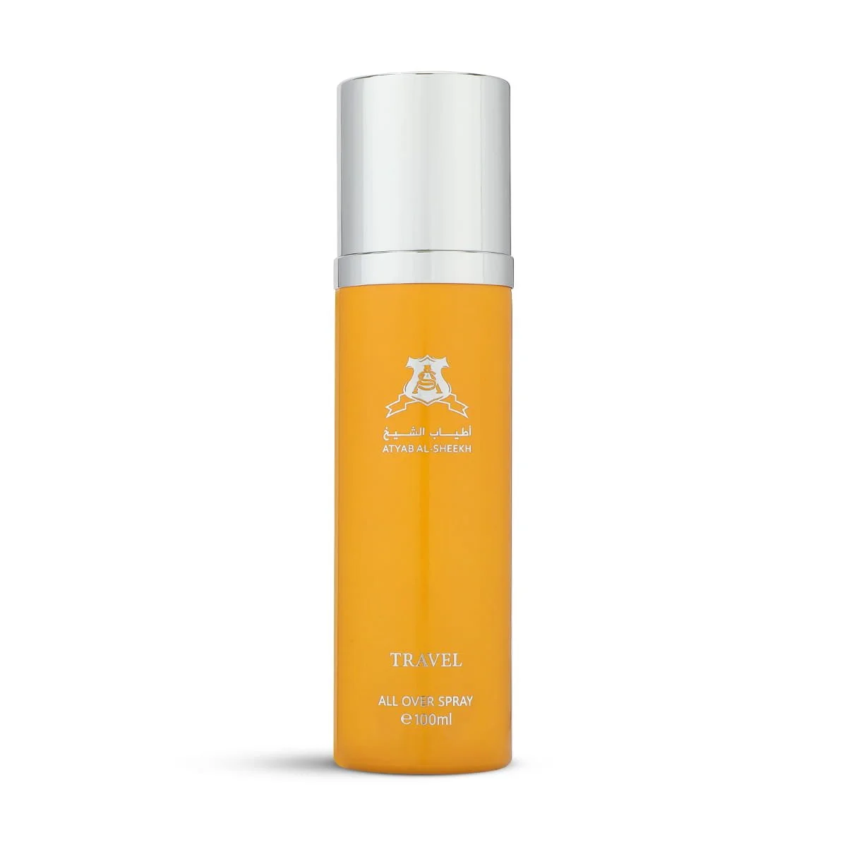 Atyab Al Sheekh Travel All Over Spray 100ml on white background, luxury body spray UK