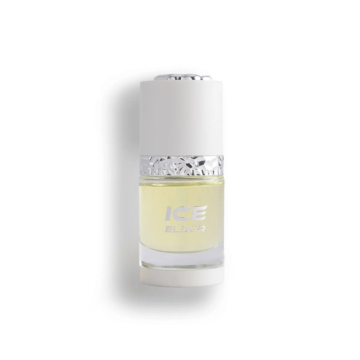 Al Majed Oud Dehn Ice Elixir perfume oil 15ml on white background, fresh floral fragrance UK