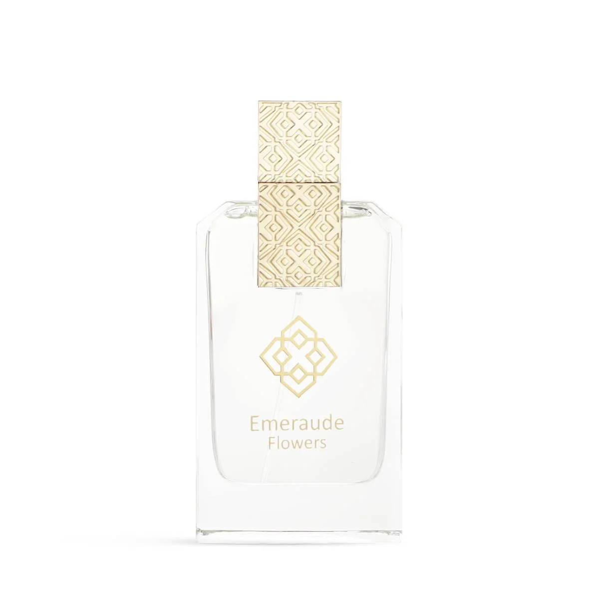 Dkhoun Emeraude Flowers Eau De Parfum 75ml on white background, luxury floral woody fragrance UK