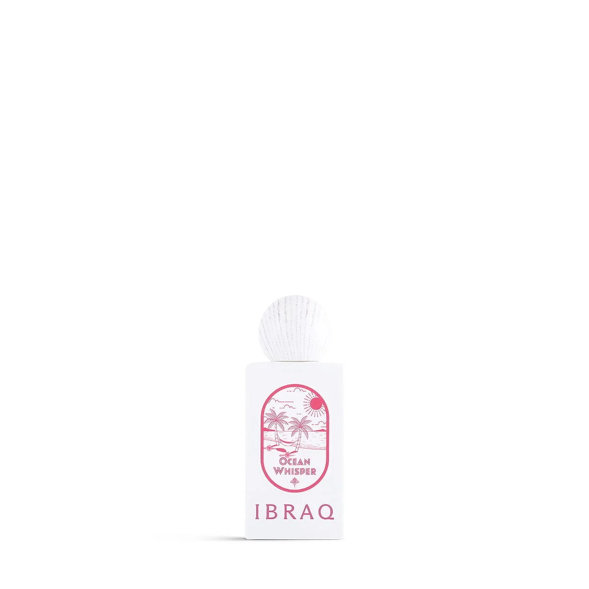 IBRAQ Ocean Whisper 10ml perfume on white background, soft floral summer fragrance UK