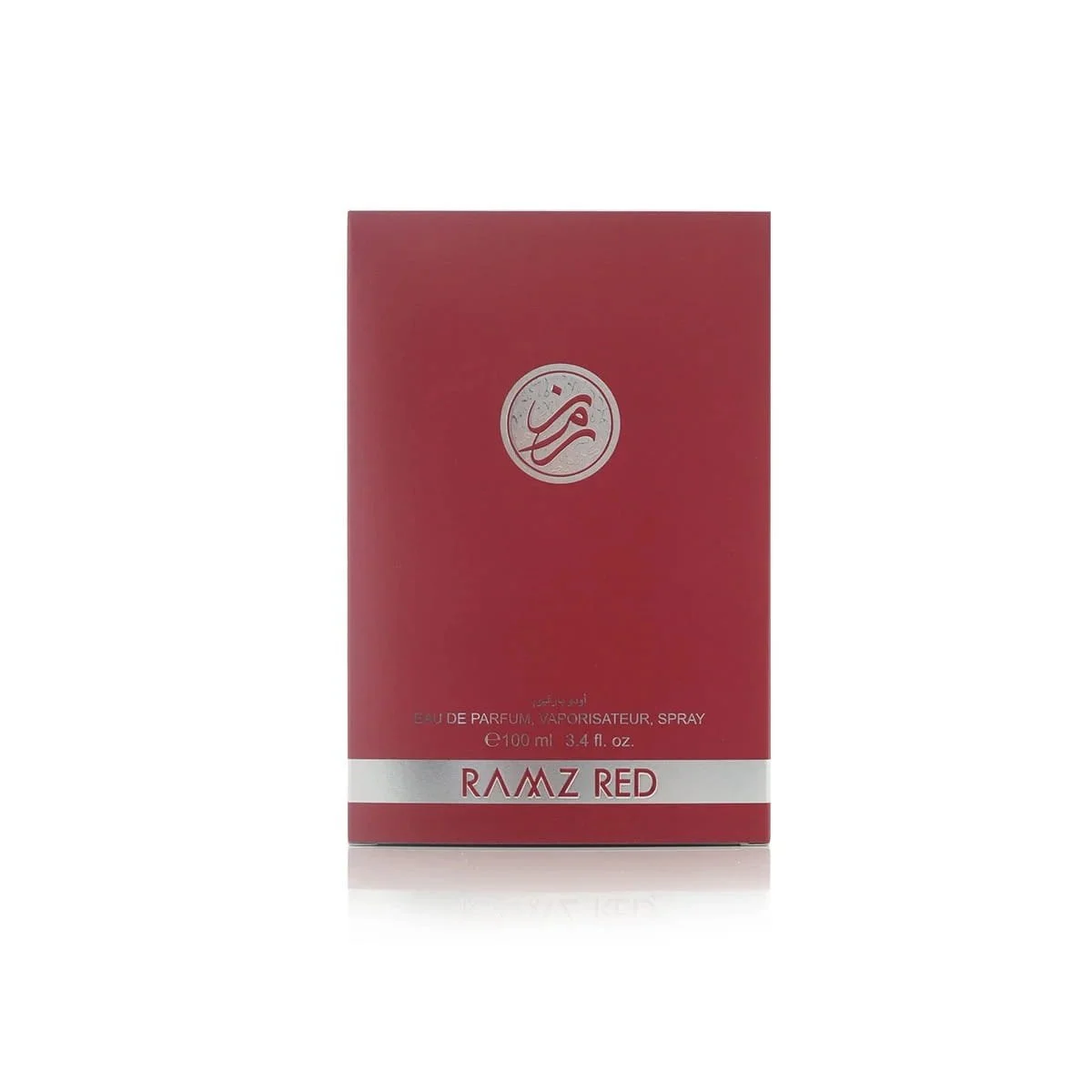 Front view of the Arabian Oud Ramz Red 100ml perfume box