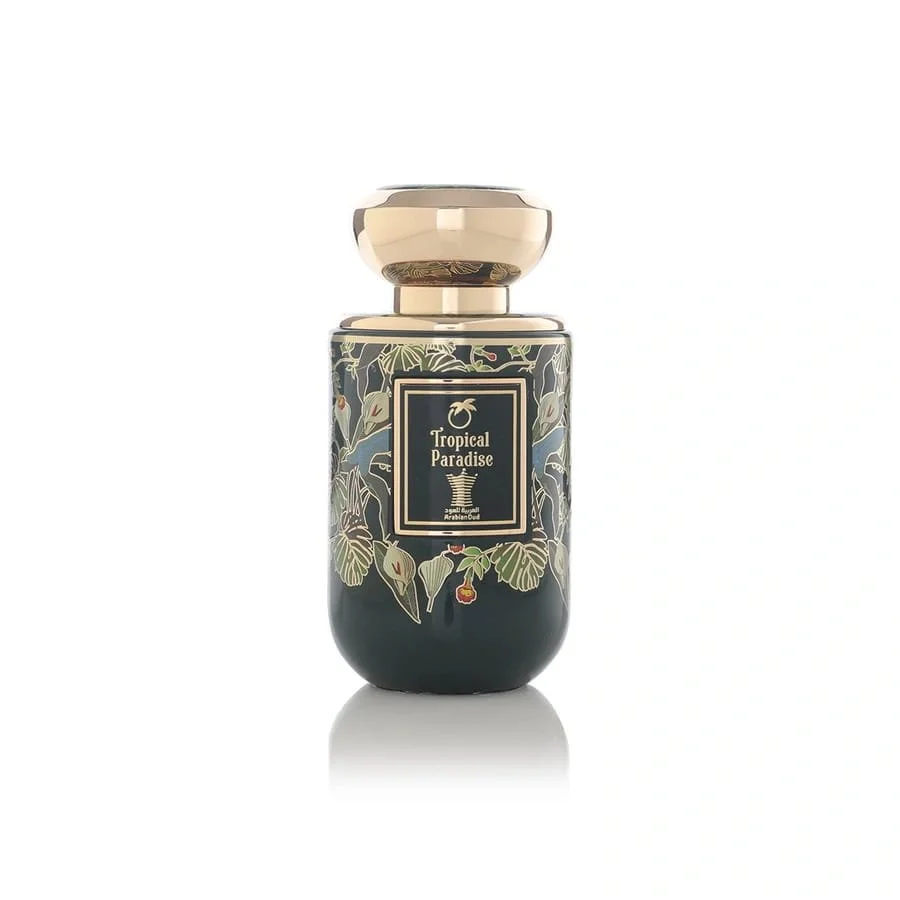Arabian Oud Tropical Paradise 100ml perfume bottle on a white background