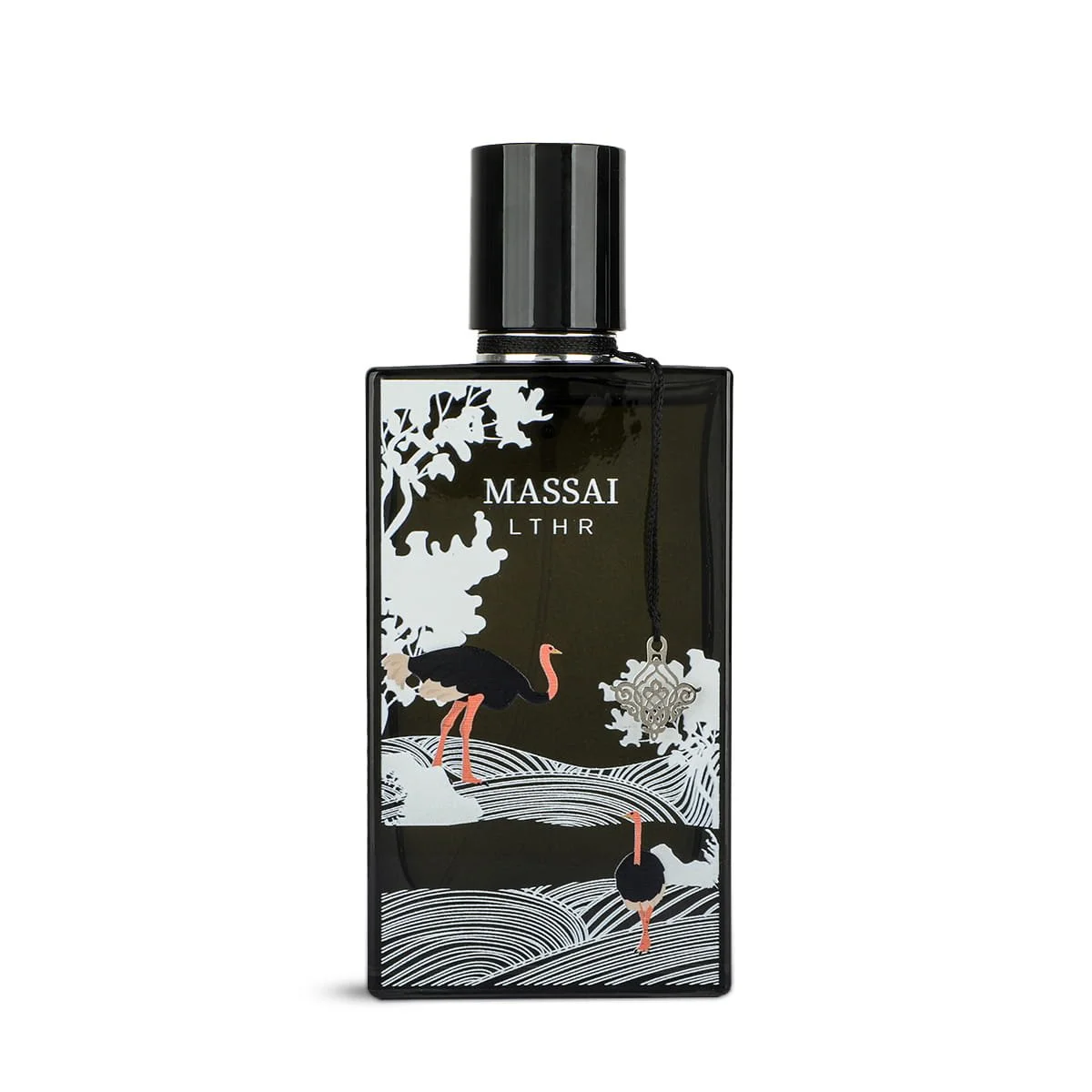 IBRAQ Massai Leather eau de parfum 75ml on white background, citrus leather fragrance UK