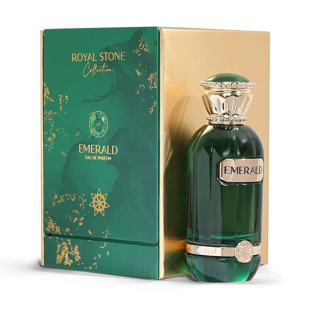 Asateer Emerald Eau De Parfum 80ml beside luxury branded box UK