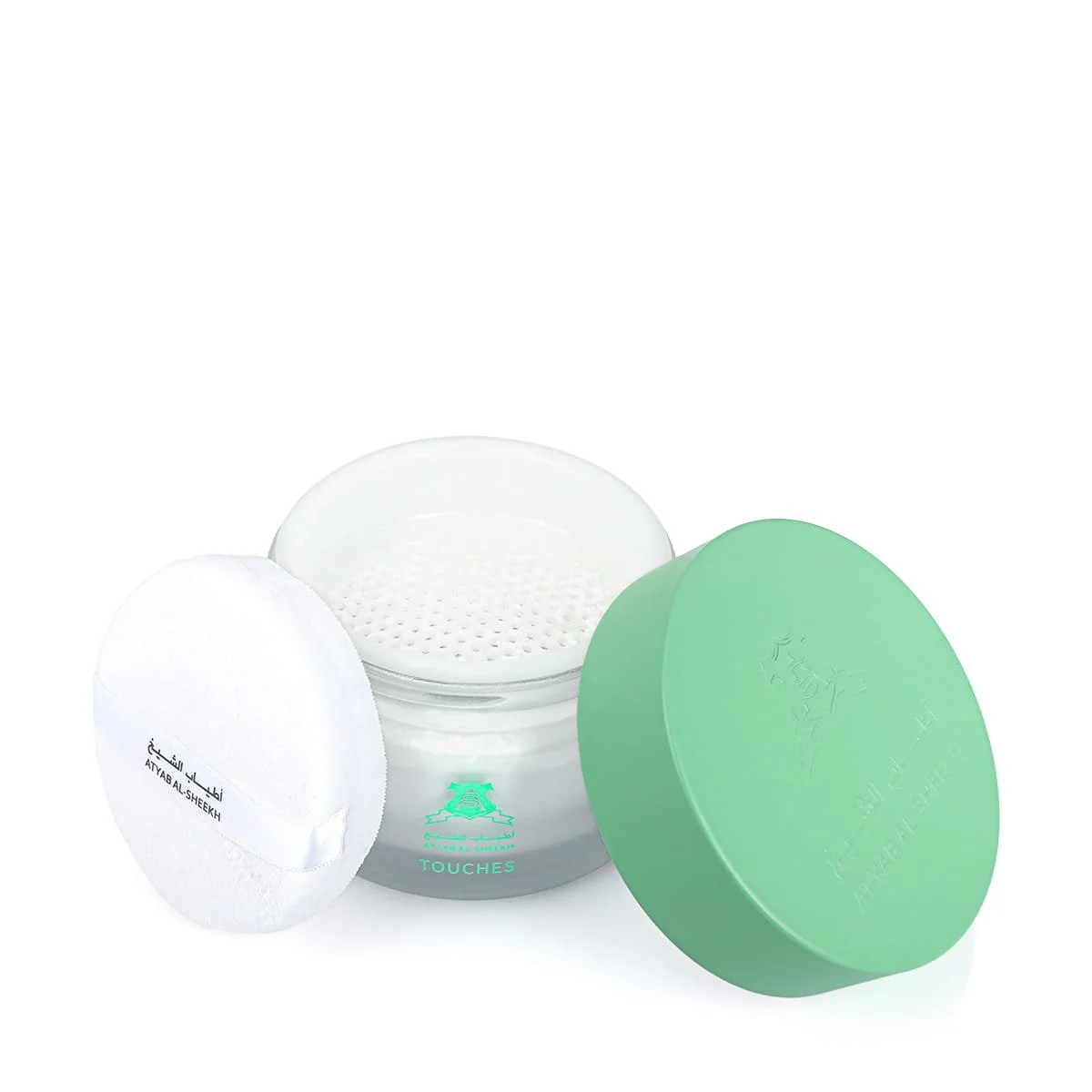 Top view of Atyab Al Sheekh Touches Scented Body Powder 125g UK
