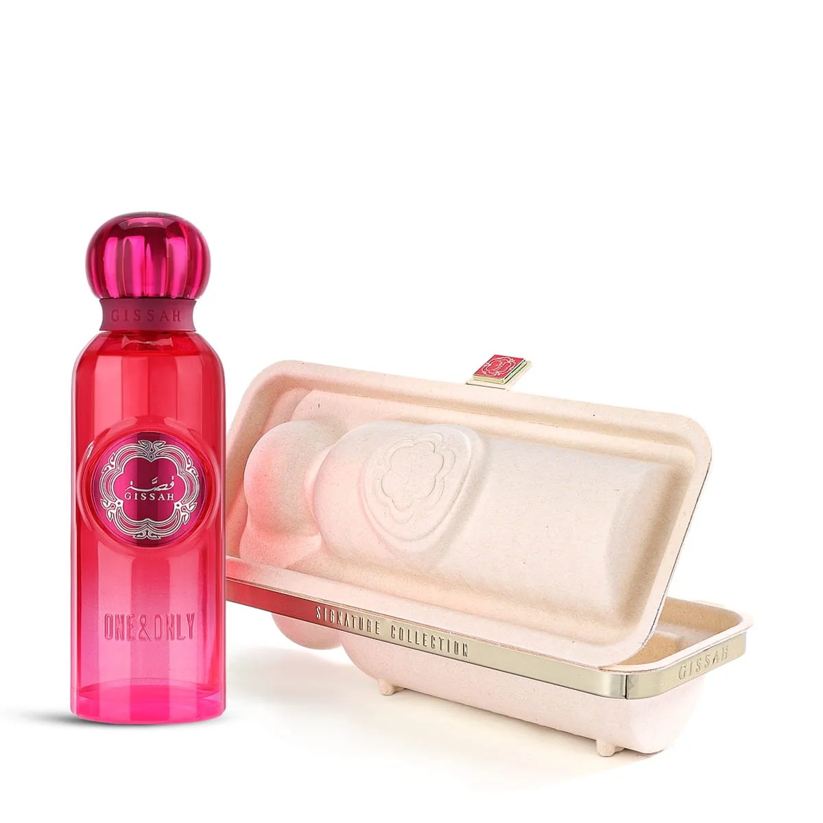 Gissah One and Only Eau De Parfum next to luxury fragrance case UK