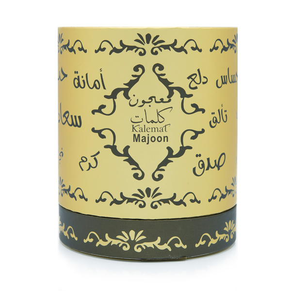 Front view of Arabian Oud Majoon Kalemat incense box, premium home fragrance UK