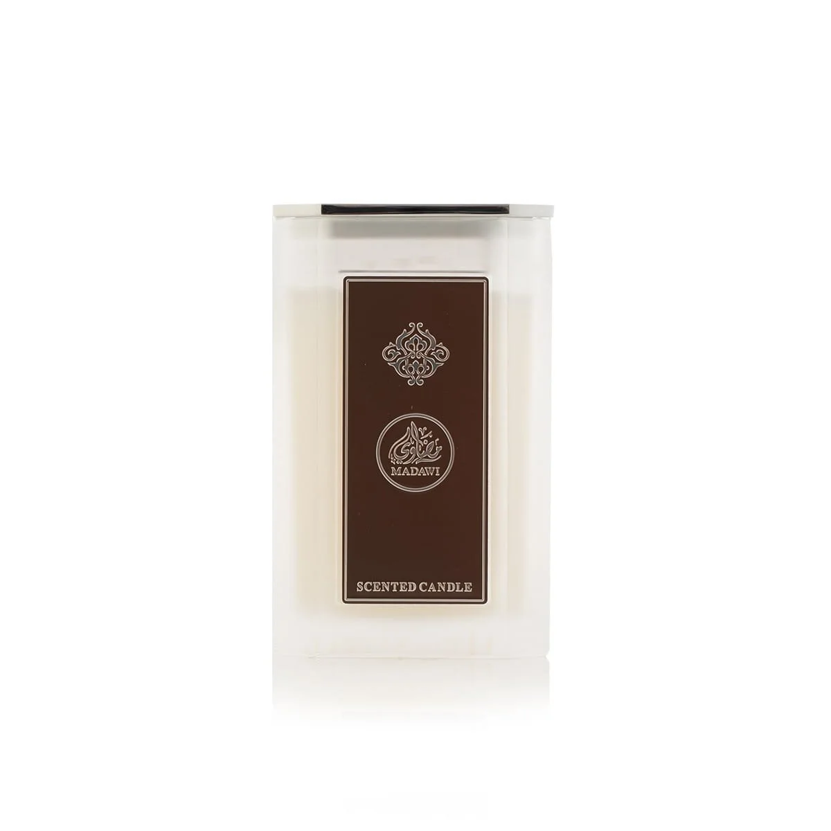 Arabian Oud Madawi scented candle on white background, luxury home fragrance UK