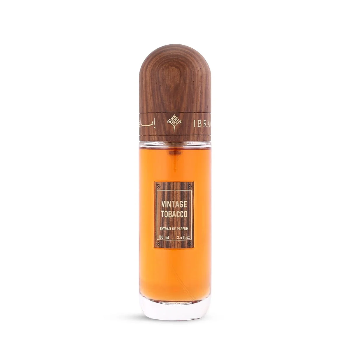 IBRAQ Vintage Tobacco eau de parfum 100ml on white background, luxury tobacco fragrance UK