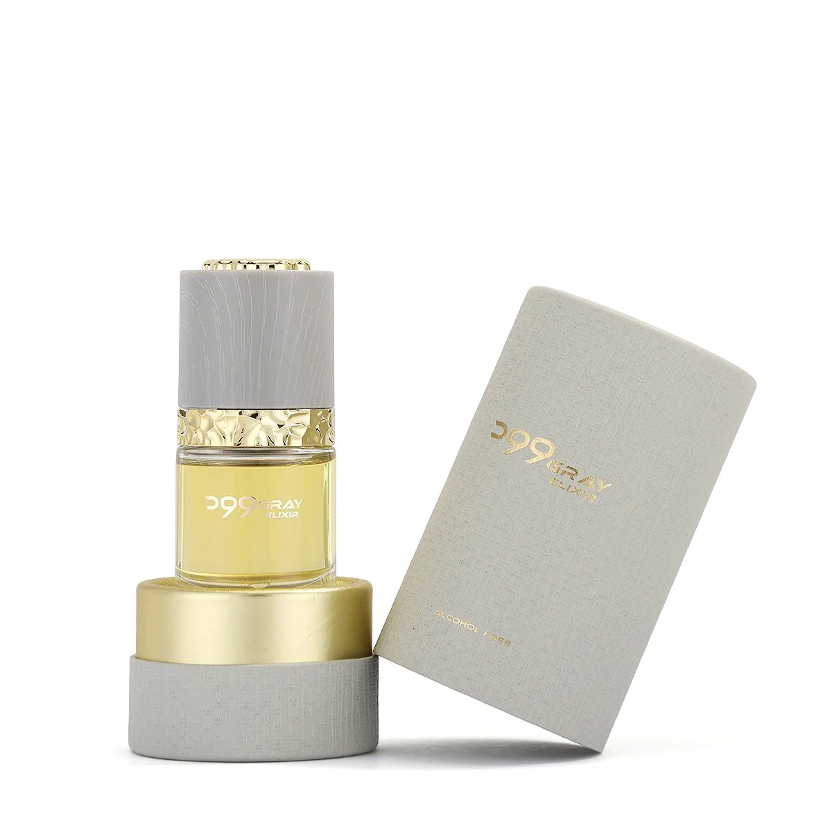 Al Majed Oud Dehn Wood Gray Elixir 15ml inside luxury case, premium packaging UK