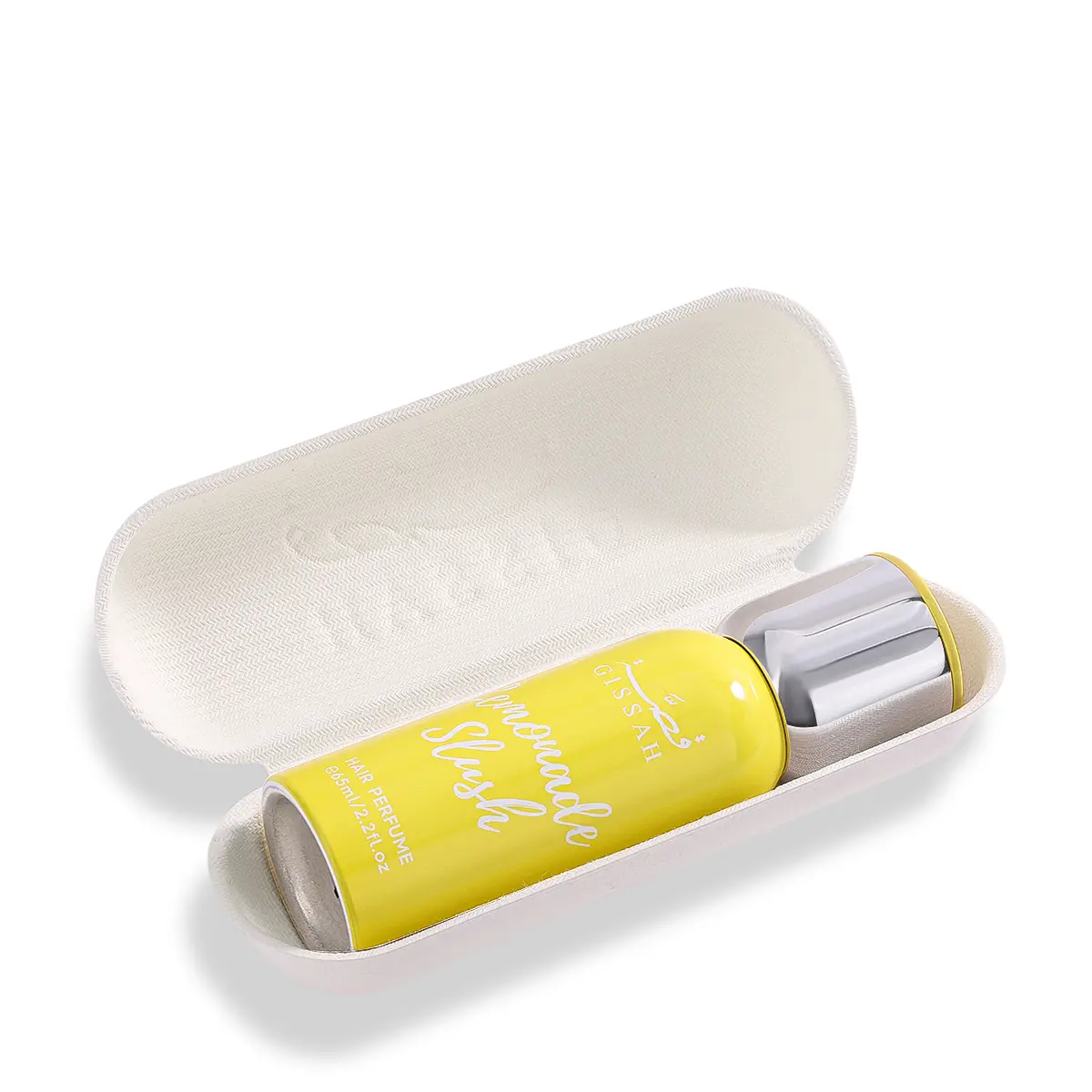 Gissah Lemonade Slush hair mist 65ml inside luxury case, citrus hair fragrance UK