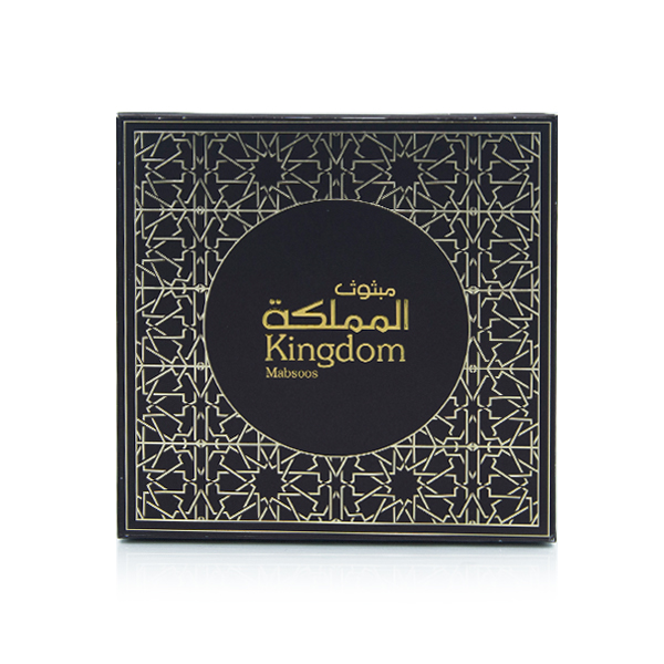 Front view of Arabian Oud Kingdom Mabsoos incense box, premium home fragrance UK