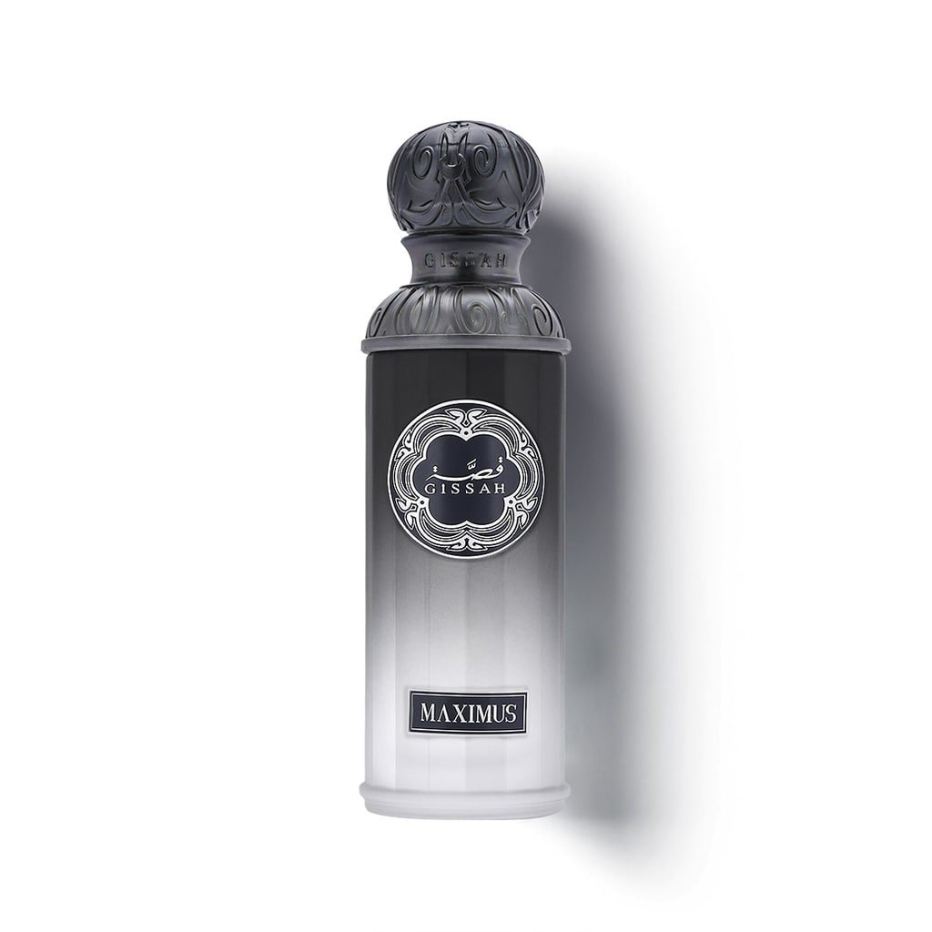 Maximus Eau de Parfum from Titan Him set by Gissah – 90ml bottle shown on white background.